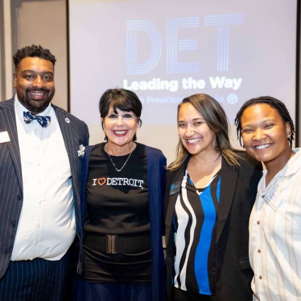 President Mantella with group at Detroit Leading the Way